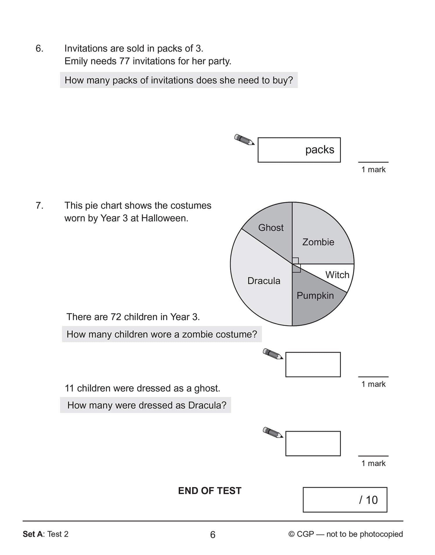 CGP Maths SAT Buster 10-Minute Tests Book 1 - Ages 10-11 | 72 Pages | Paperback 7