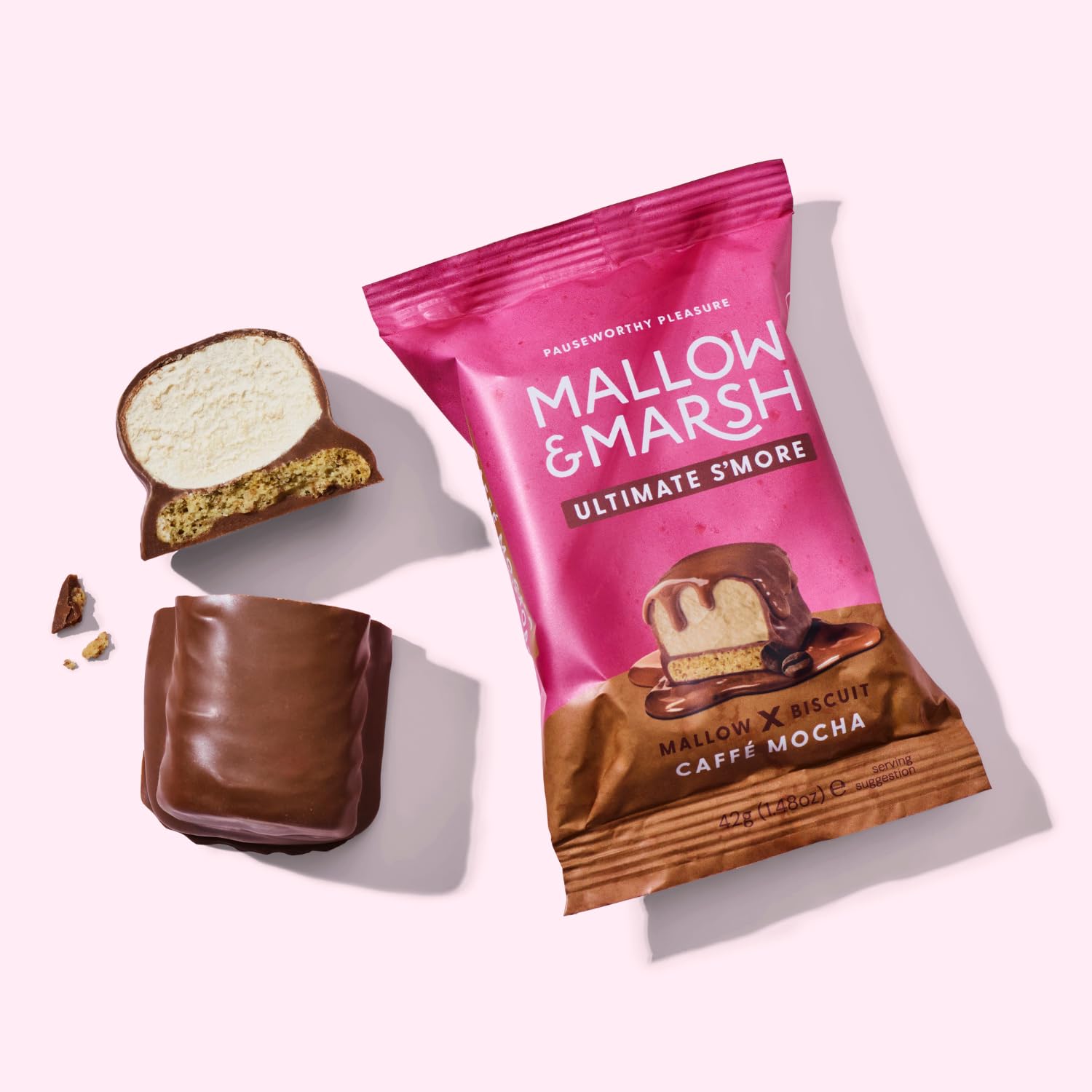 Mallow & Marsh Ultimate S’more Bar - Caffé Mocha, Milk Chocolate Covered 2
