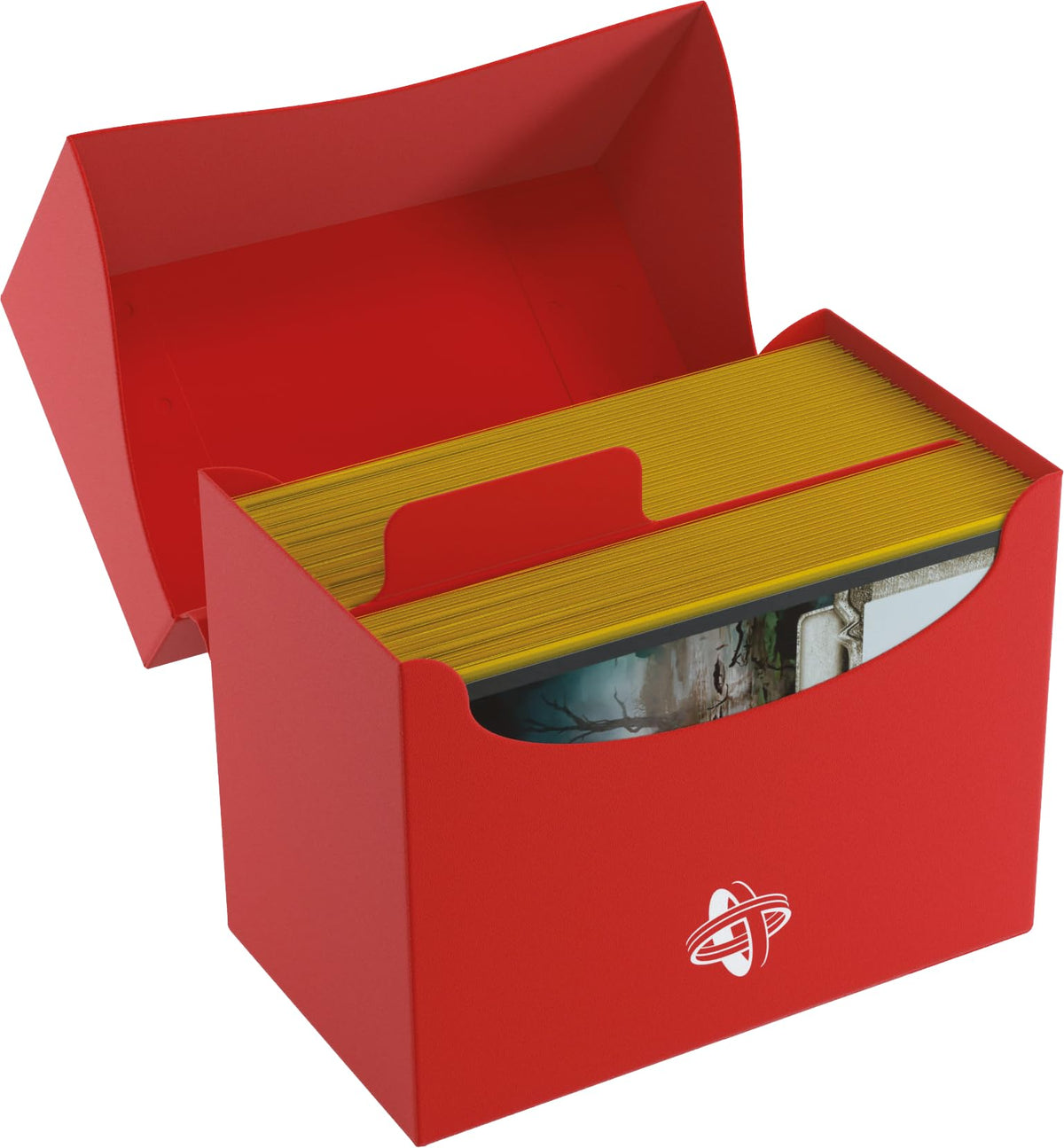 Gamegenic 80-Card Side Holder - Red | Side-Loading Deck Box | Durable Plastic 2