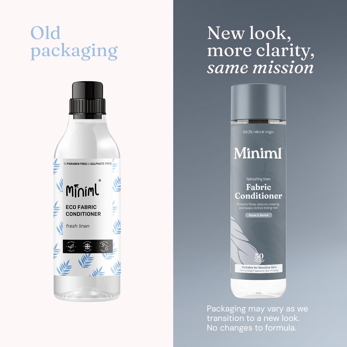 Miniml Eco Fabric Softener - Fresh Linen Scent, 1L | Plant Powered, Vegan & Cruelty Free
