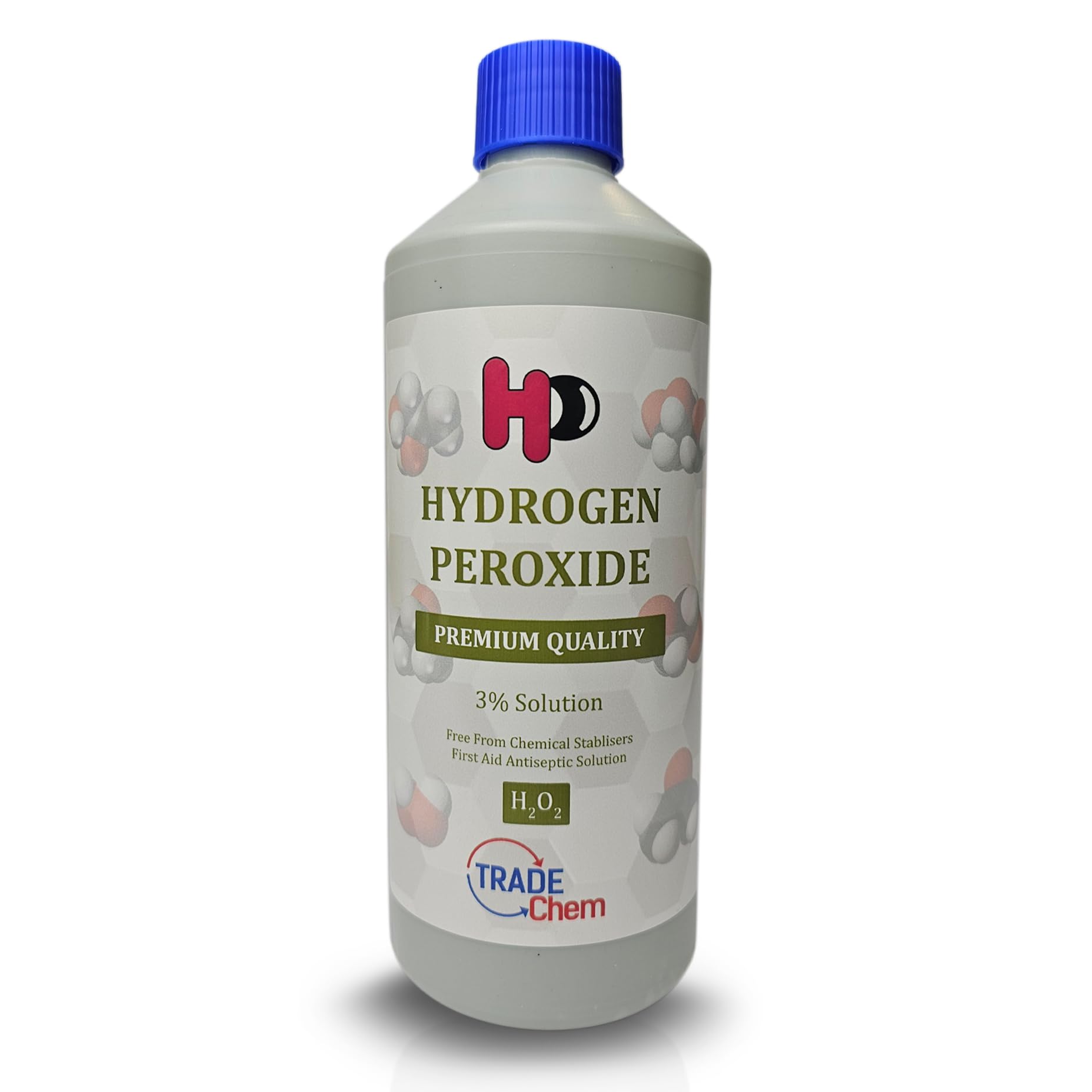 Trade Chemicals Hydrogen Peroxide 3% H2O2 10 Vols Liquid Cleaner | 500ml Bottle