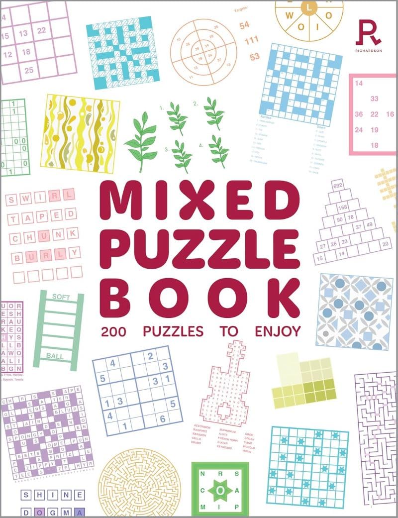 RICHARDSON Mixed Puzzle Book - 200 Puzzles for Adults | Paperback | English 1