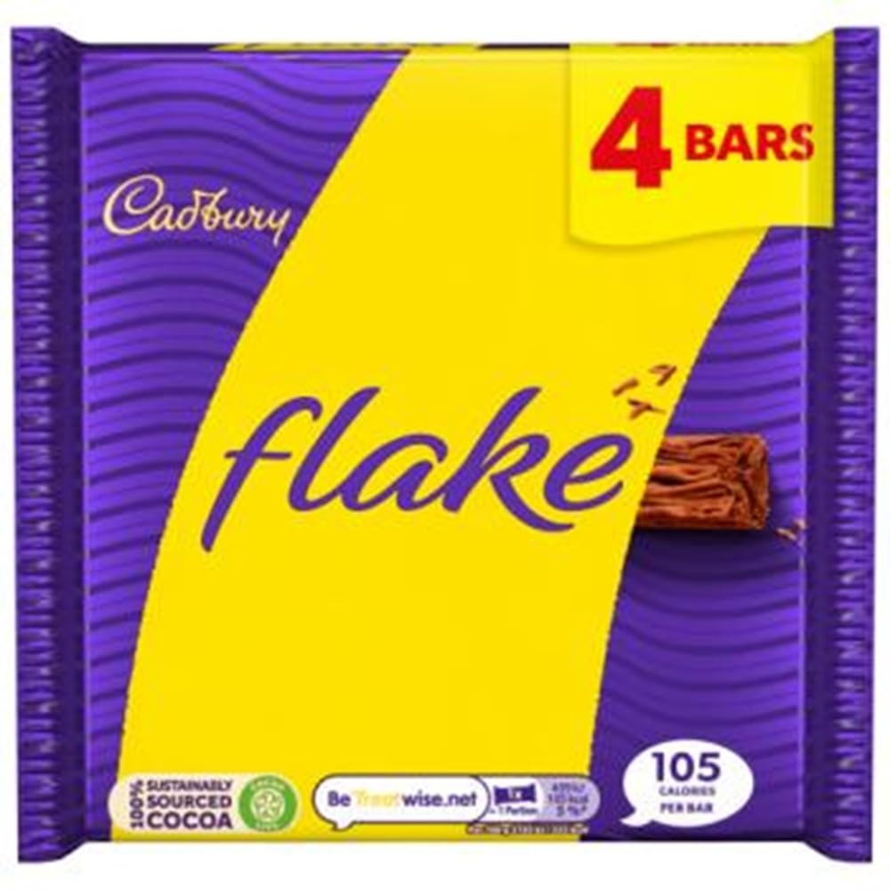 Cadbury Flake Chocolate Bar 4 Pack Multipack 80g 1