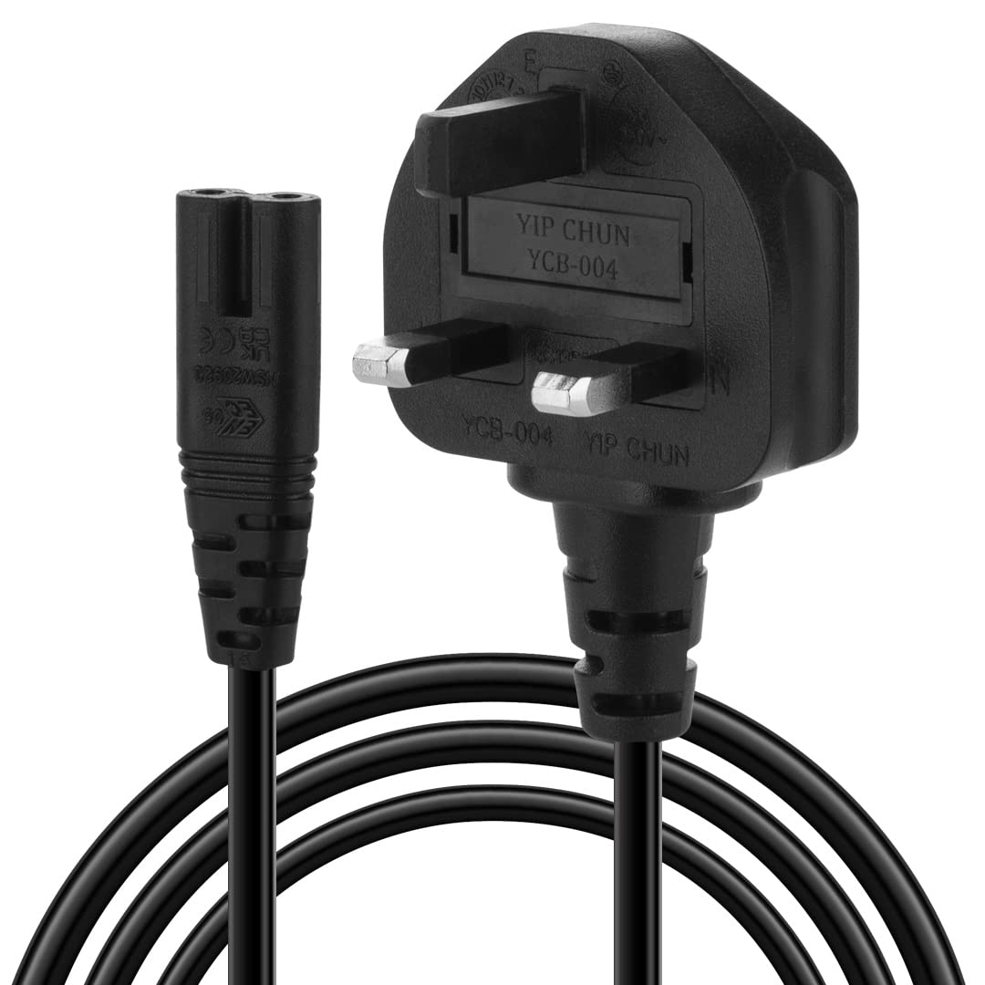Venom Replacement Power Cable - 3 Metre Length | UK 3-Pin Plug | Xbox Series X/S & Xbox One 2
