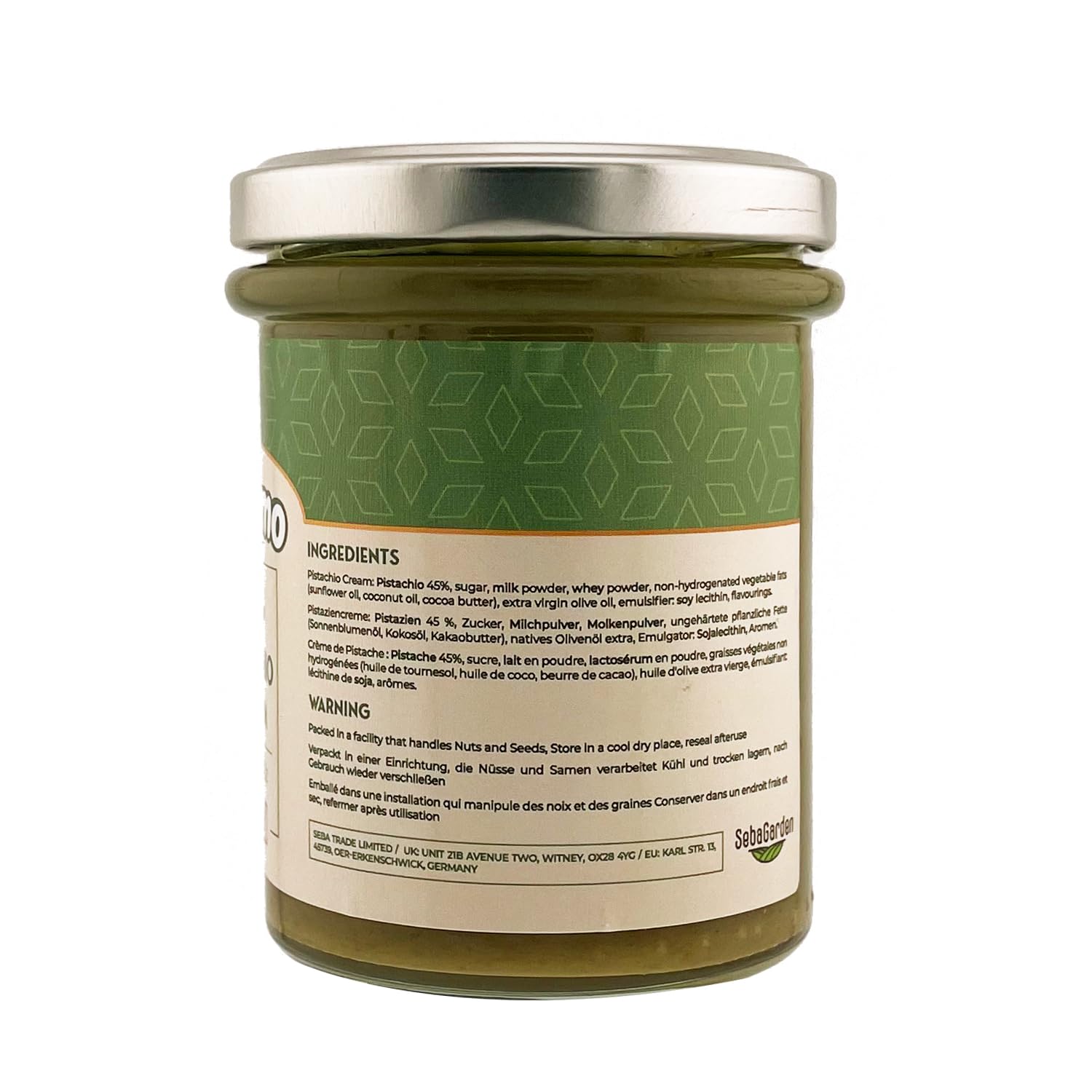 Cremmo Pistachio Cream Spread 200g Glass Jar - 45% Pistachio Content, Smooth & Fluid Italian Spread 2