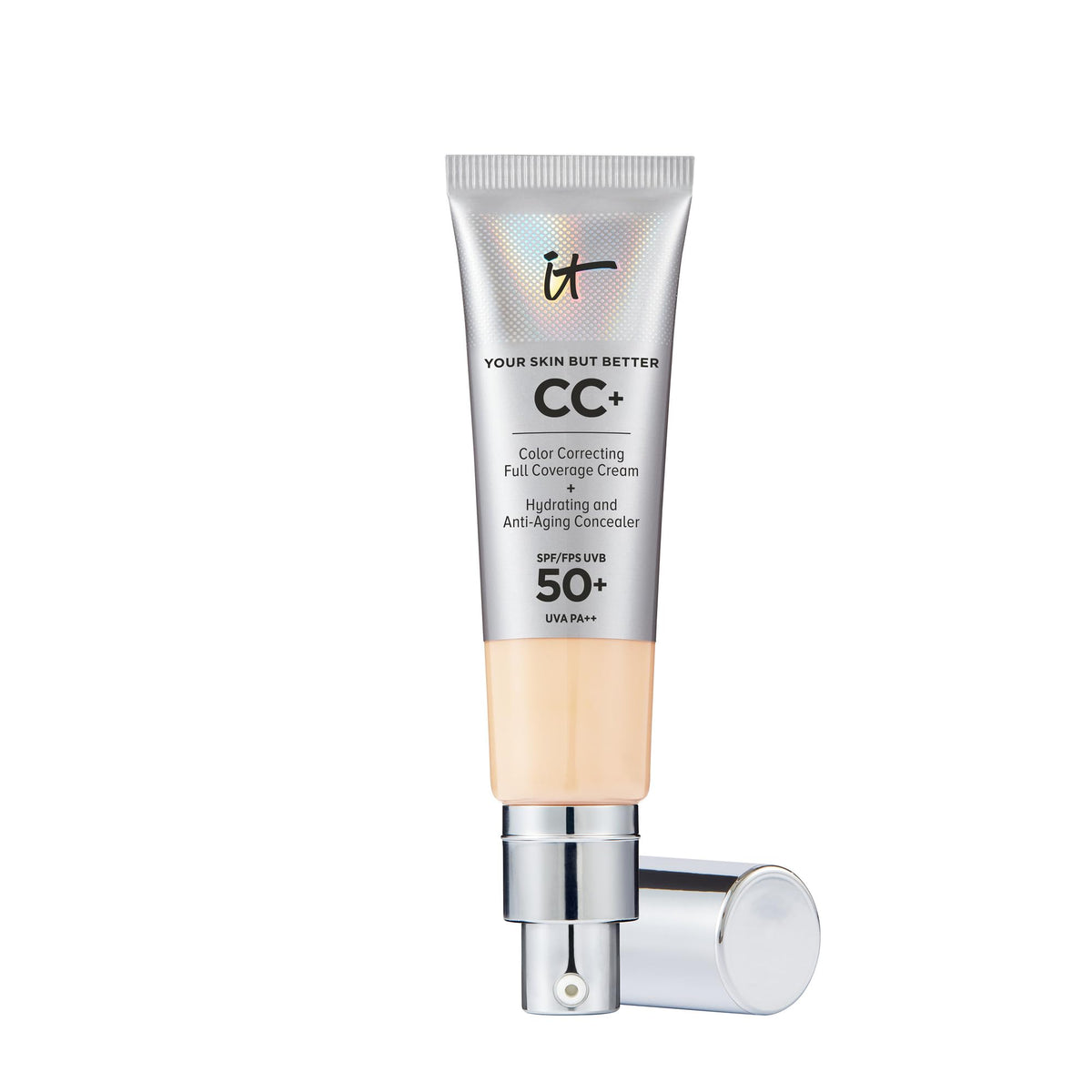 IT Cosmetics Your Skin But Better CC+ Cream - Full Coverage Foundation with SPF 50, Shade: Light, 32ml