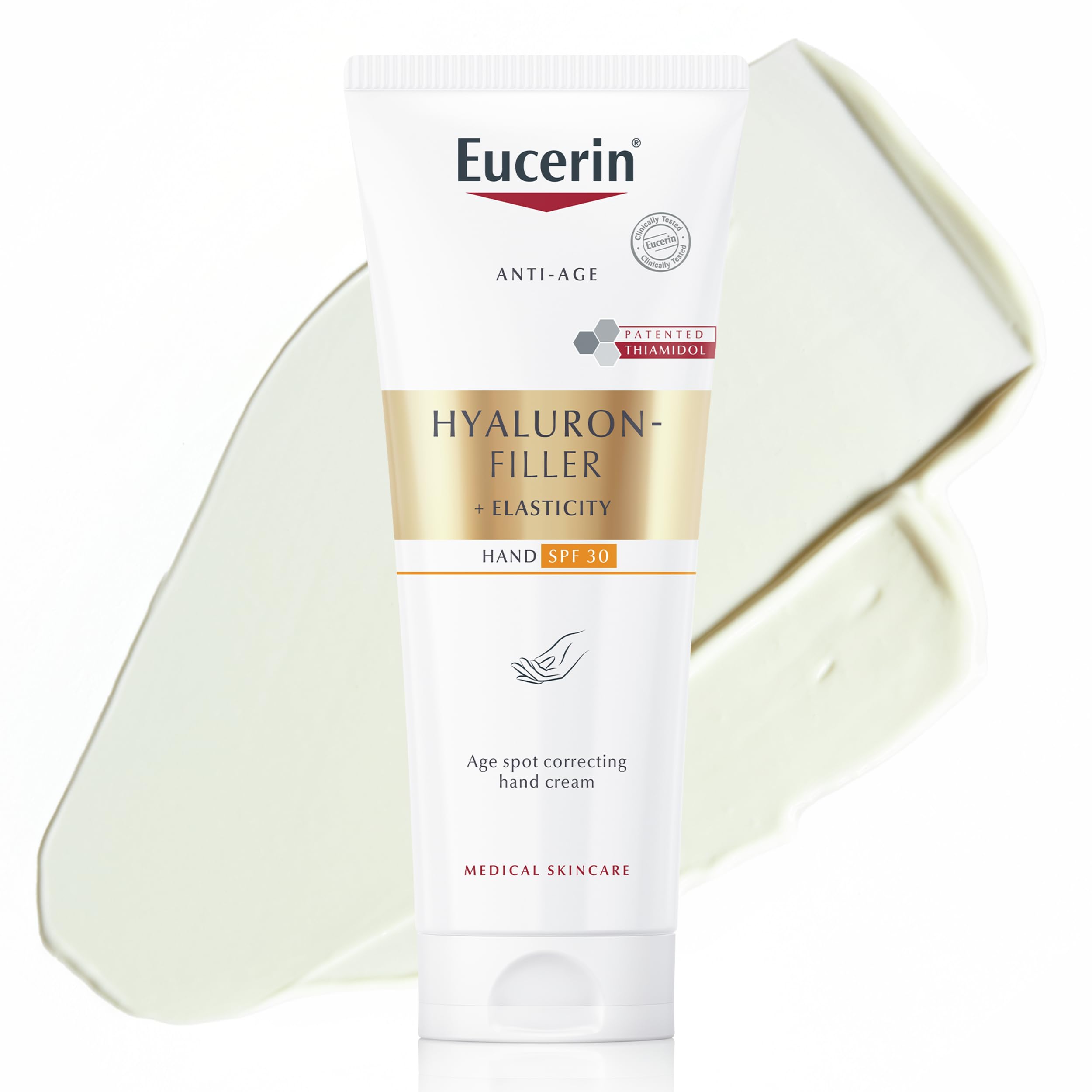 Eucerin Hyaluron-Filler + Elasticity Age Spot Correcting Hand Cream SPF 30 - Reduces Age Spots, Plumps Wrinkles, Improves Elasticity | 75ml