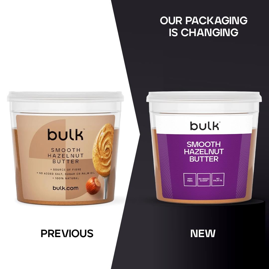 Bulk Natural Roasted Hazelnut Butter - Smooth, 1 kg Tub | 100% Hazelnuts