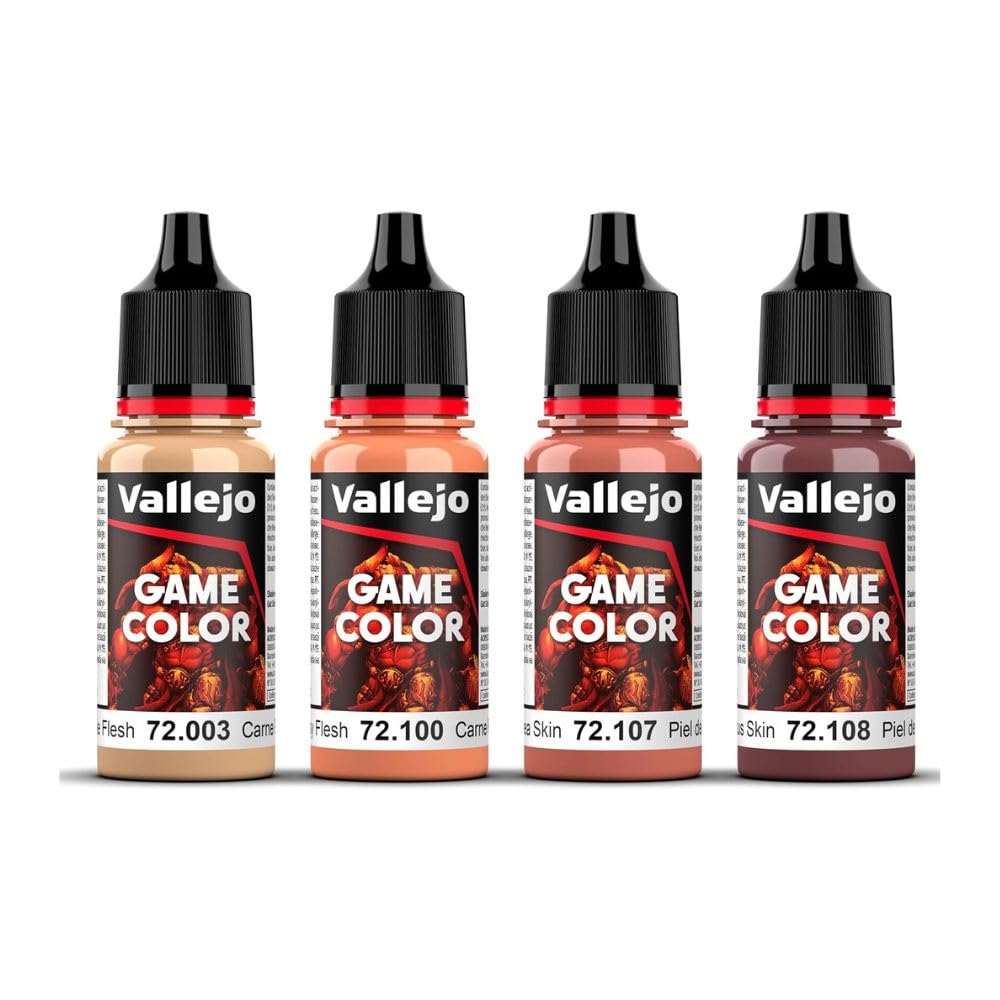 Vallejo AV Game Color Set - Pale Skin Colors (x4) - Acrylic Paints for Scale Models 4