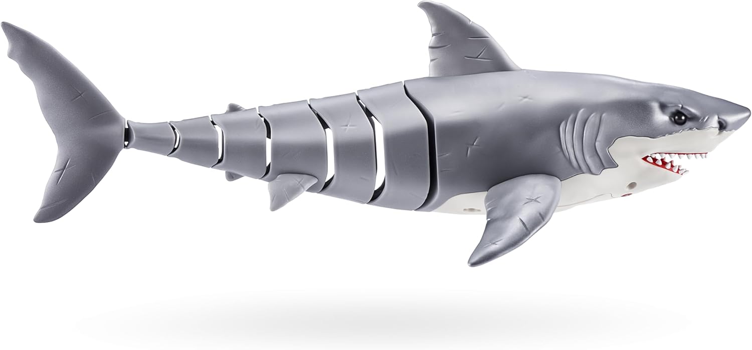 Robo Alive Great White Shark Series 1 by ZURU - Water-Activated Robotic Shark with Light-Up Eyes 3