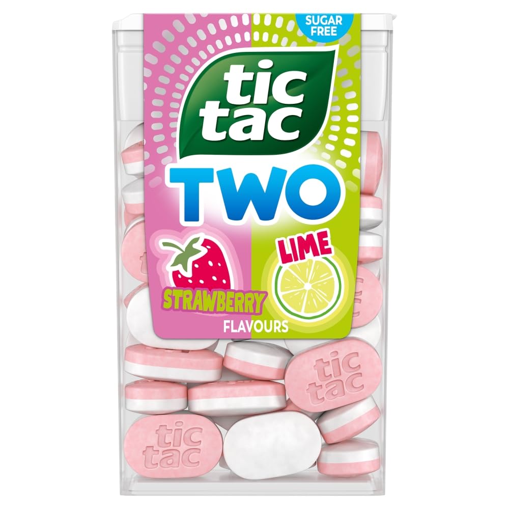 Tic Tac Two Strawberry & Lime Flavoured Sweet Mints 38.5g