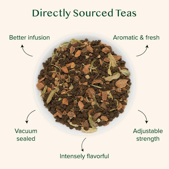VAHDAM - Cinnamon Masala Chai Tea (100g, 50+ Cups) Whole Loose Leaf Tea