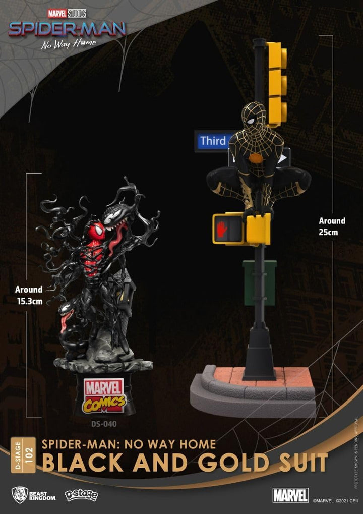 Beast Kingdom DS-102-Spider-Man: No Way Home-Black and Gold Suit