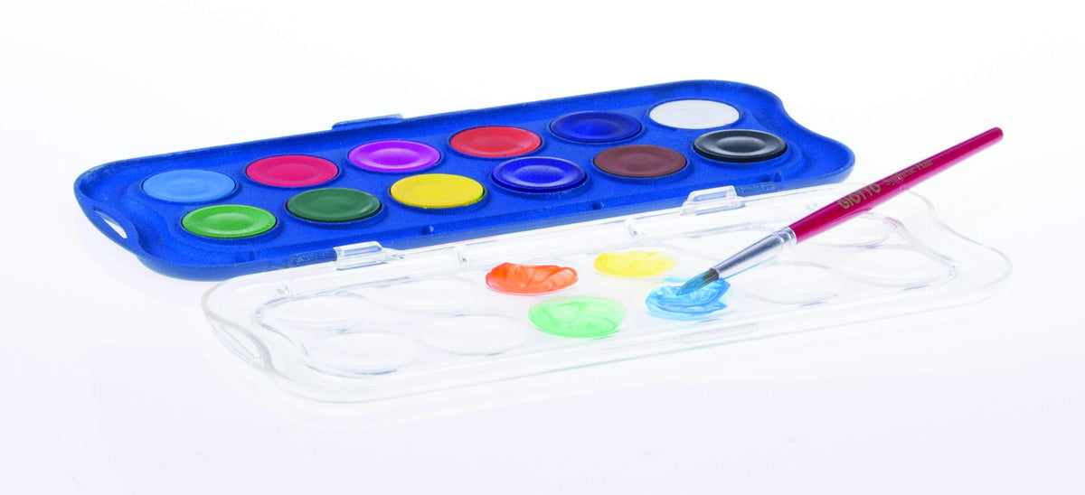 GIOTTO Watercolour Paint Set - 12 Assorted Blocks | Washable | Paper Surface 5