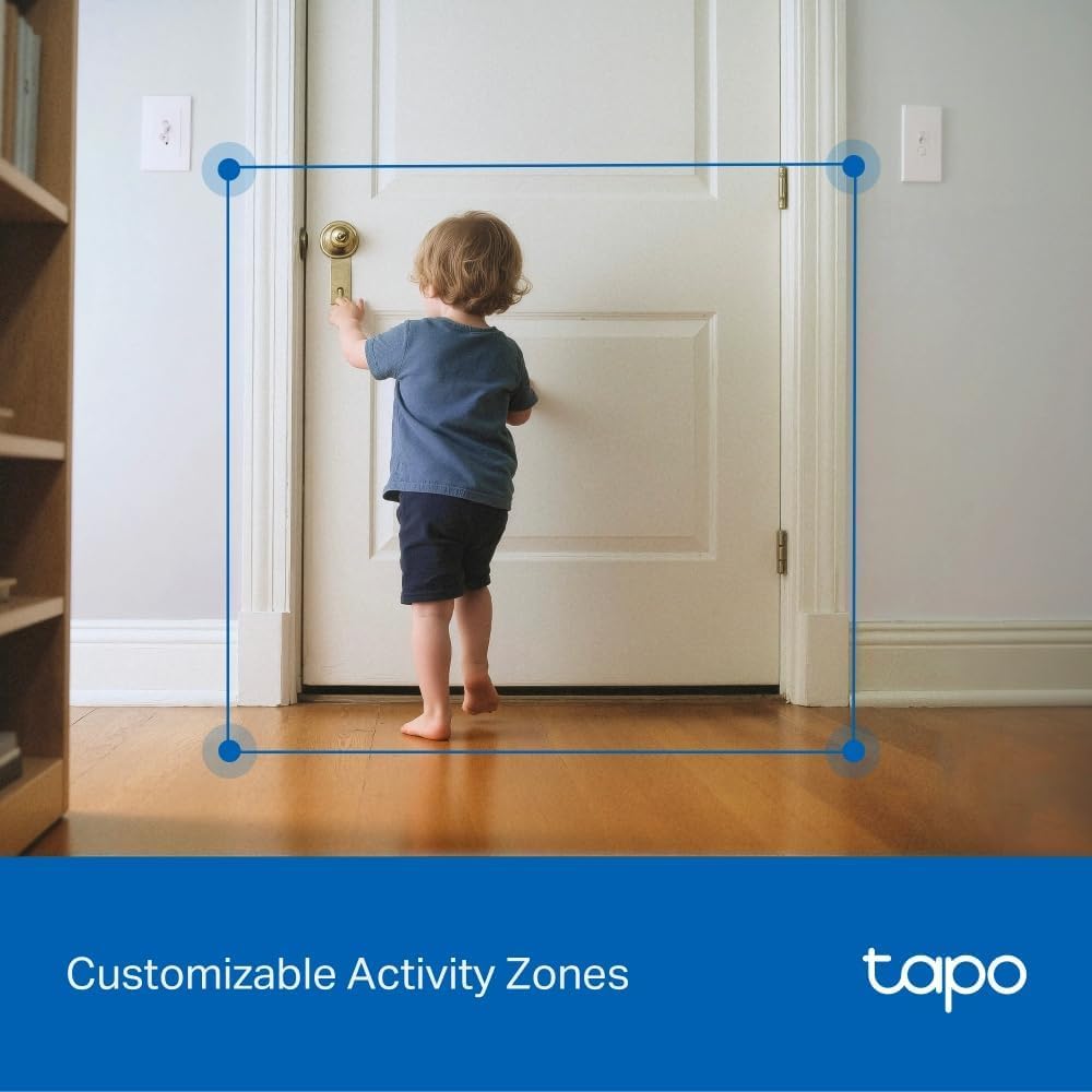 Tapo C250 4K 8MP Pan/Tilt Indoor Security Camera - 40ft Night Vision | AI Detection | Auto-Zoom Tracking 8