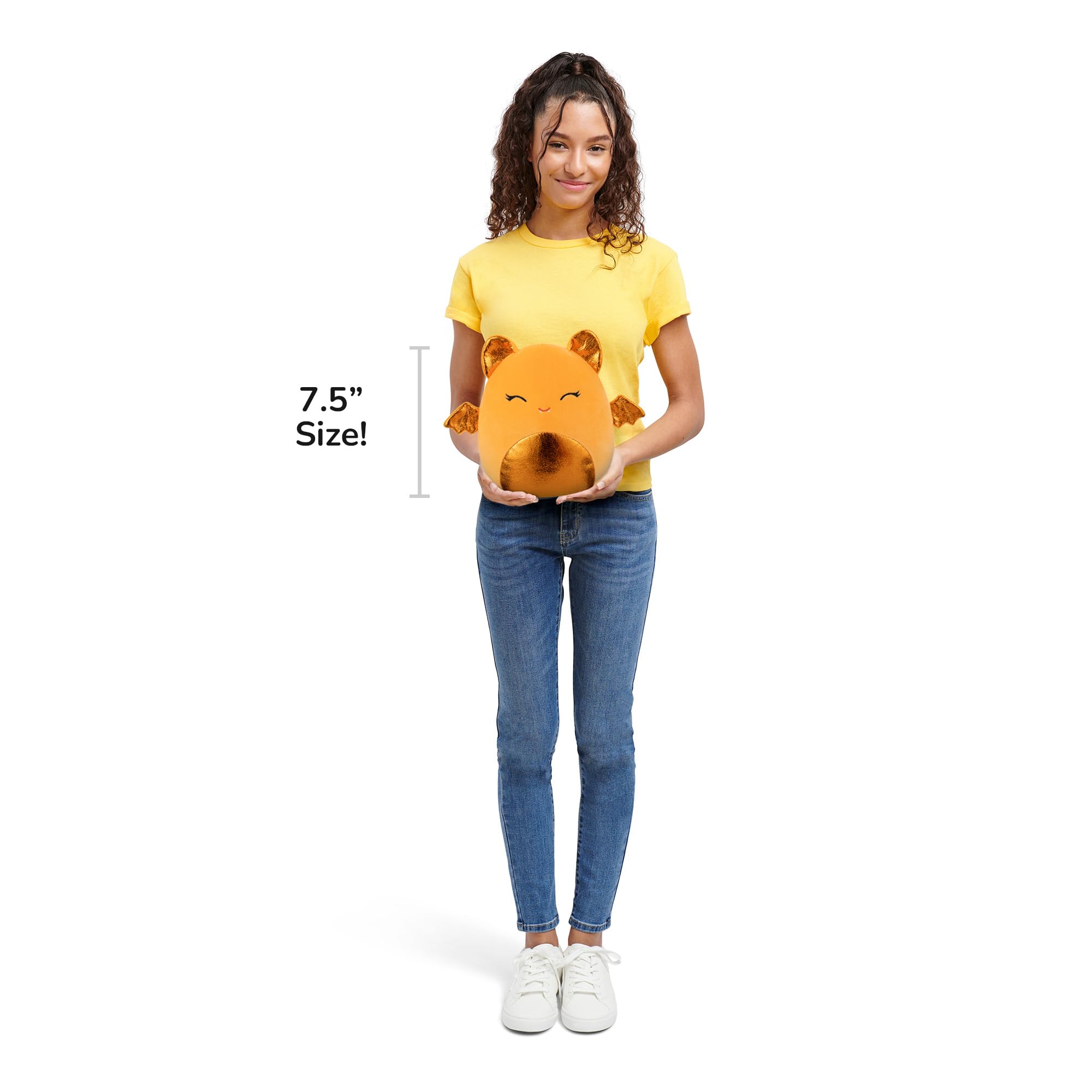 Squishmallows 7.5-Inch Tangie the Orange Bat Halloween Plush - Soft Stuffed Animal Toy 2
