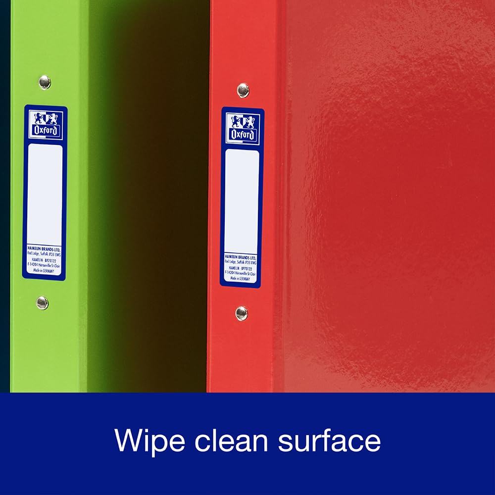 Oxford Premium A4 Ring Binder, Purple Single Folder, 25mm Capacity, Laminated Paper on Board 6