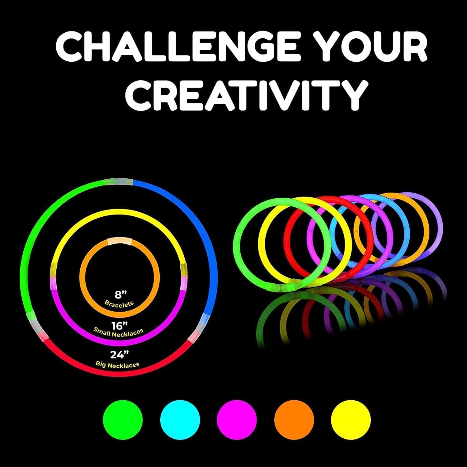 SHATCHI Glow Sticks Pack - 400Pcs Neon Glowsticks | Unisex Children 8