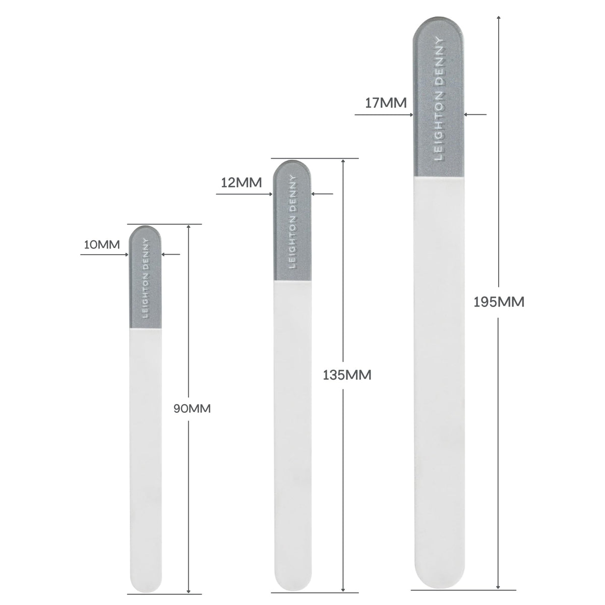 LEIGHTON DENNY Crystal Nail File Set - Award-Winning, 3 Sizes, 25-Year Guarantee 4