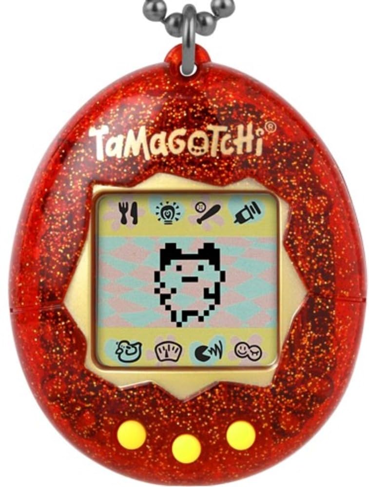 Bandai Tamagotchi Original Red Glitter Shell - Retro Virtual Pet Toy for Kids 8+ 1