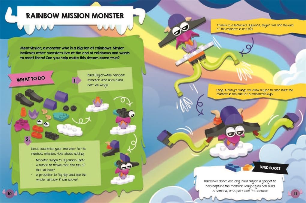 LEGO 5-Minute Monster Builds Activity Box - Over 100 Activities & Challenges | 96 Pages | Ages 6-8
