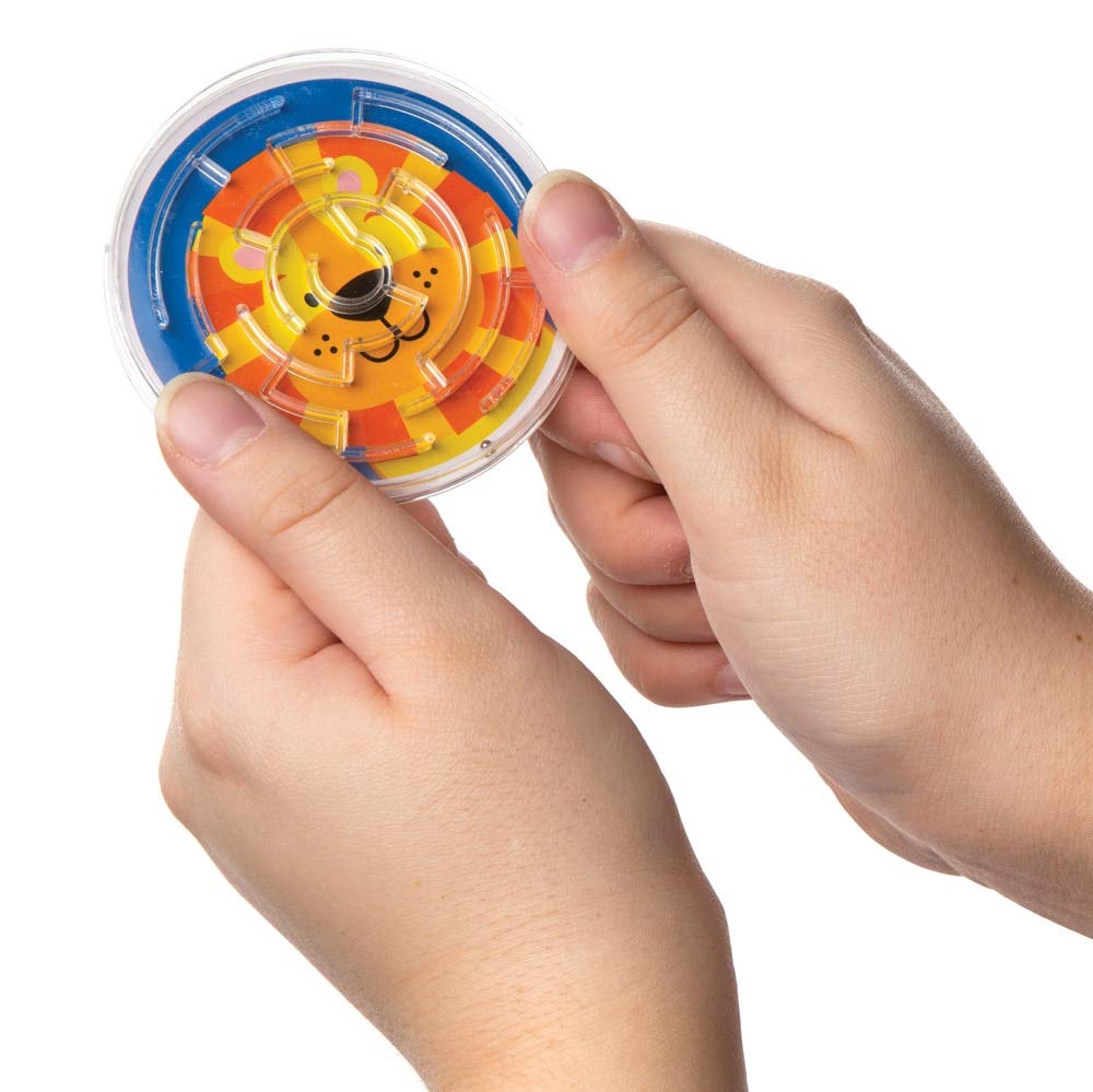 Baker Ross - Jungle Chums Maze Games (Pack of 6) Plastic Animal Puzzle Ball Game 2