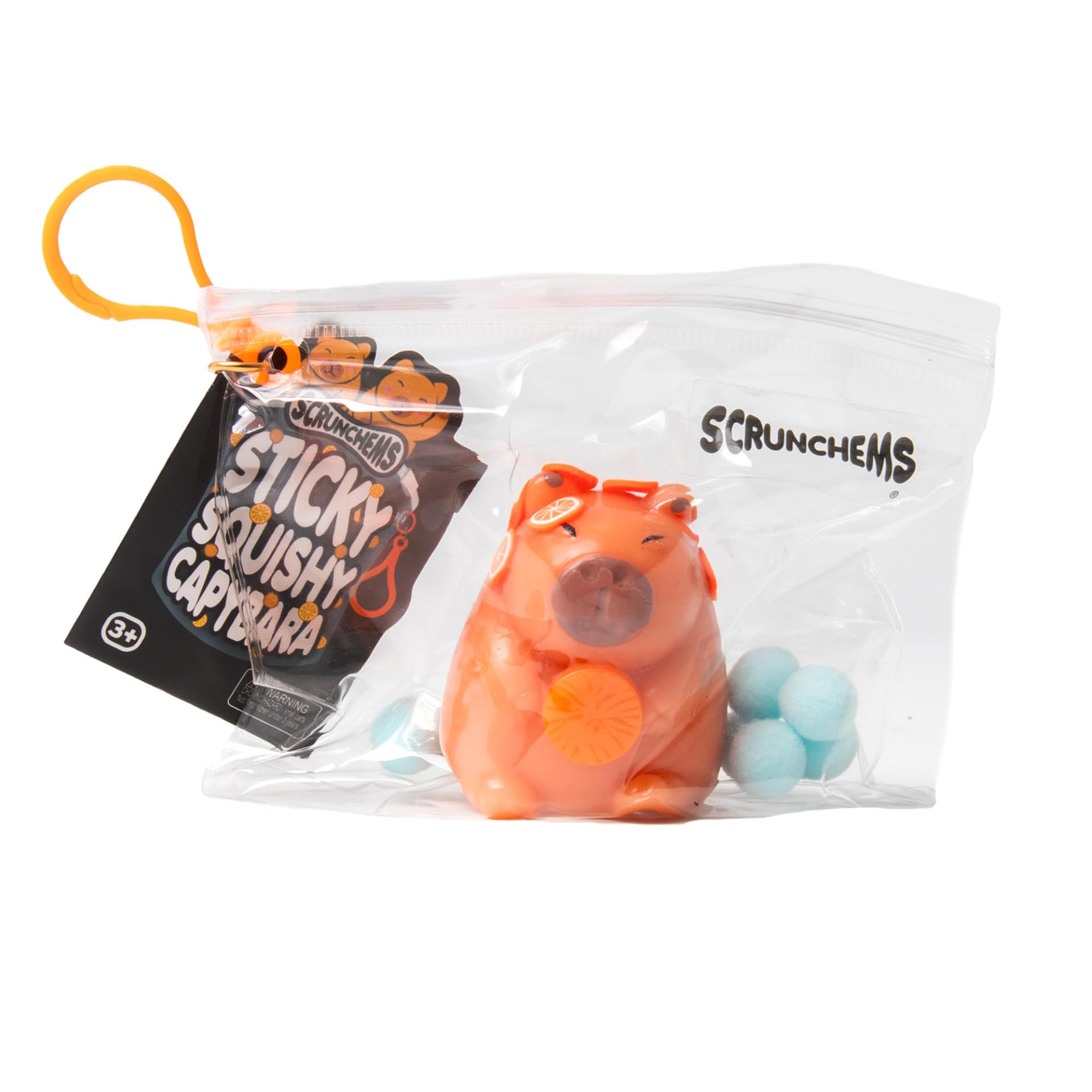 SCRUNCHEMS Sticky Squishy Capybara Squeeze Toy | Stress Relief | Ages 3+ 1
