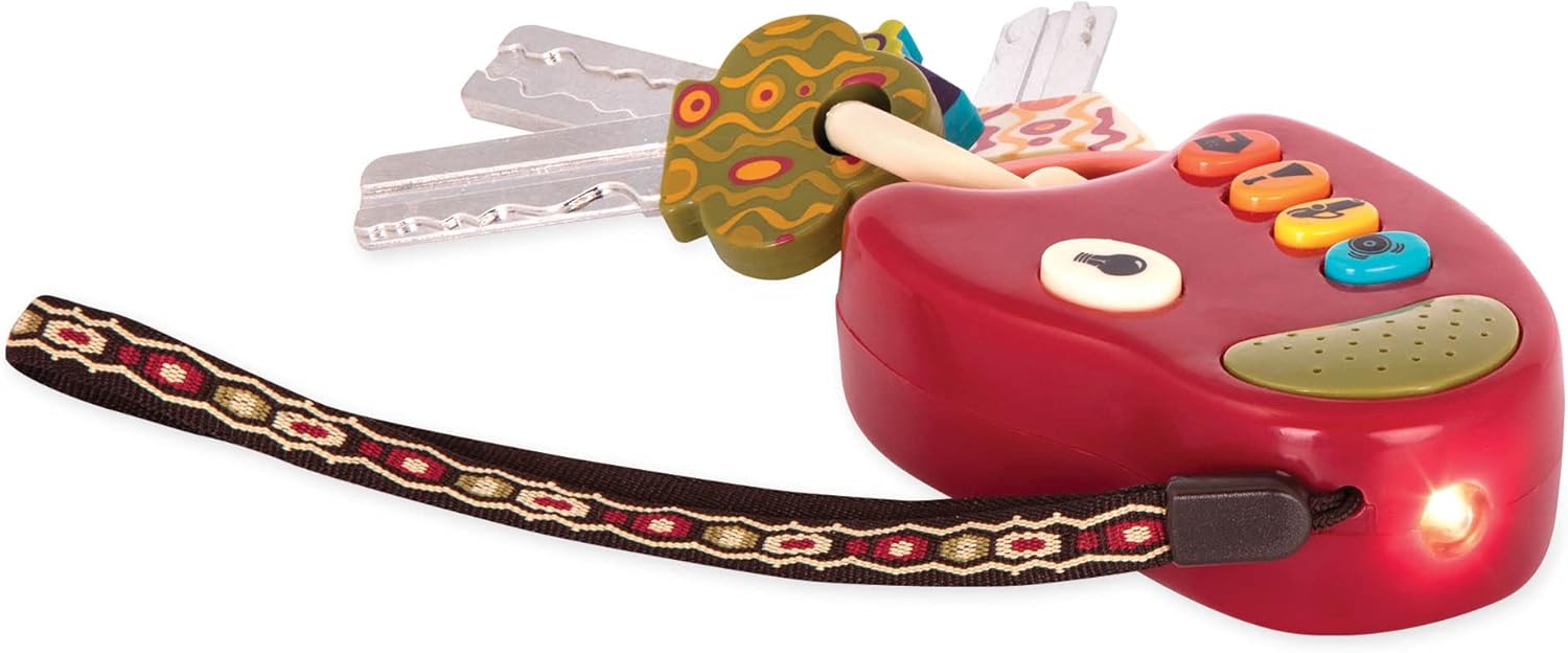B. toys FunKeys - Toy Car Keys with Lights, Sounds & Flashlight for Toddlers 10 Months+ 2