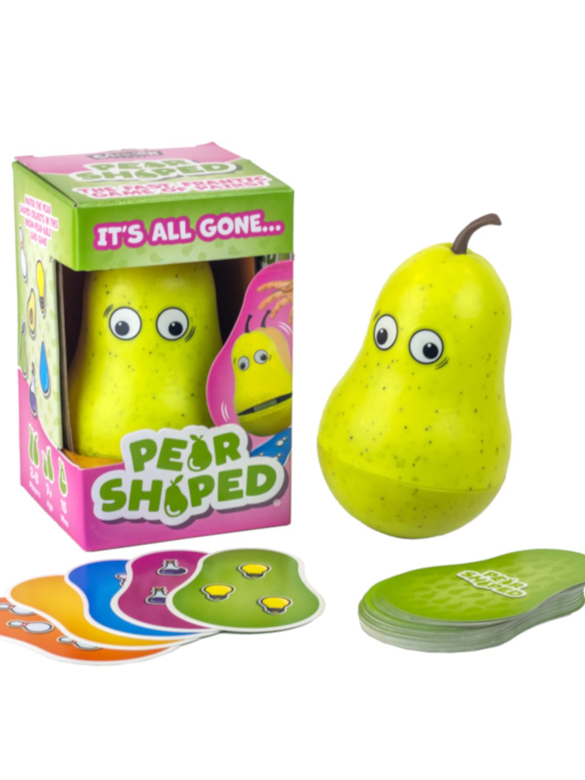 GWDev Pear Shaped Party Game | Ages 7+ | 2-8 Players | 15 Minutes Playing Time