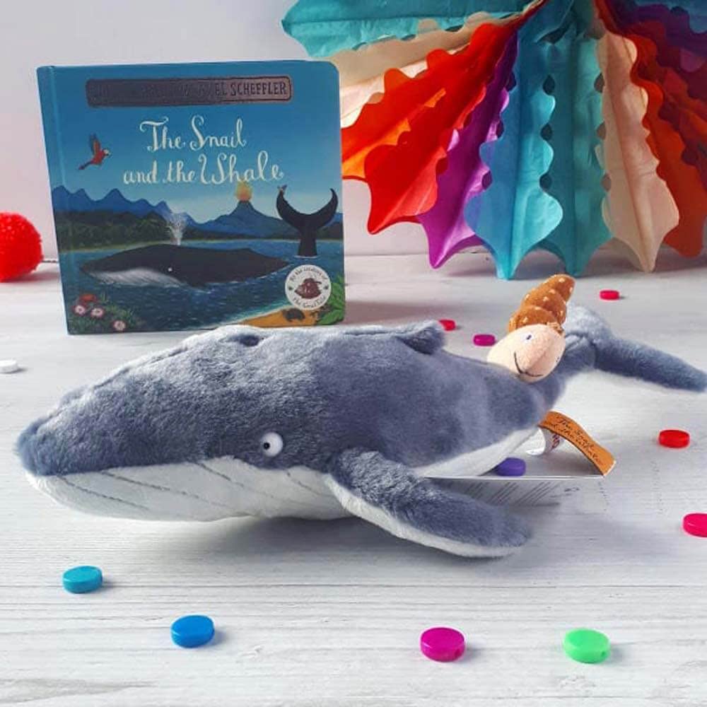 AURORA Snail and The Whale Soft Toy - Based on Book by Julia Donaldson & Axel Scheffler | 7in | Grey/Blue 6