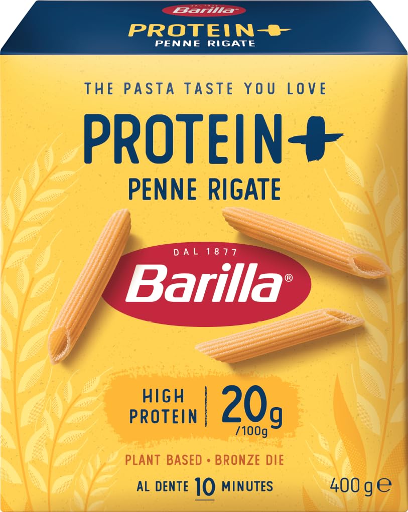 Barilla Penne Rigate Protein+ Pasta – High Protein Italian Pasta Made with Semolina & Pea Protein 1
