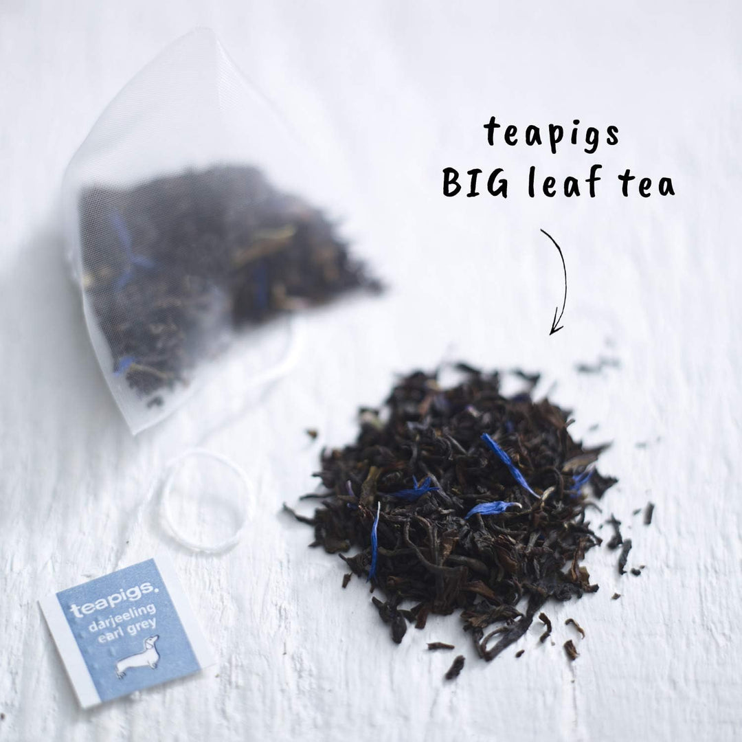 Tea Pigs Darjeeling Earl Grey Whole Leaf Tea Bags - 15 x 37.5g