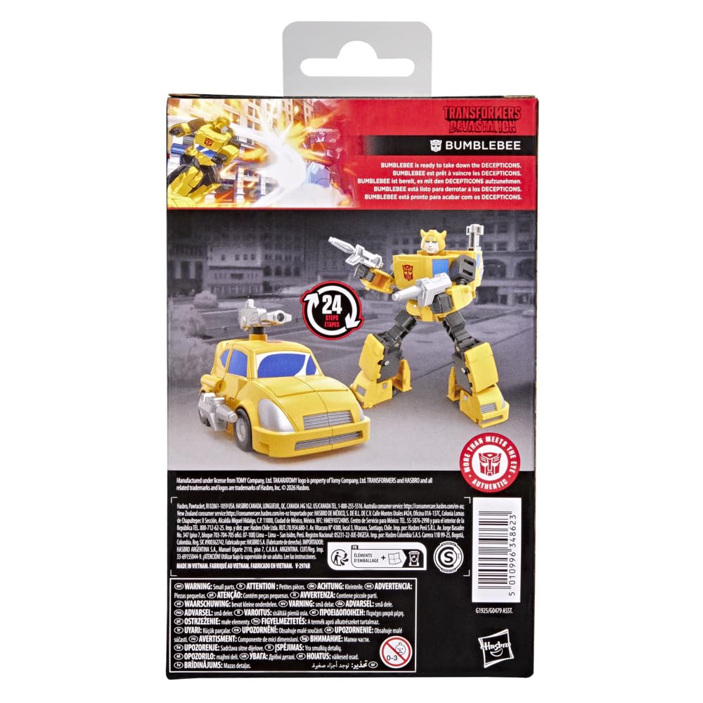 Transformers Studio Series Devastation Bumblebee Action Figure - 10.5cm, 24 Steps, Ages 8+ 4