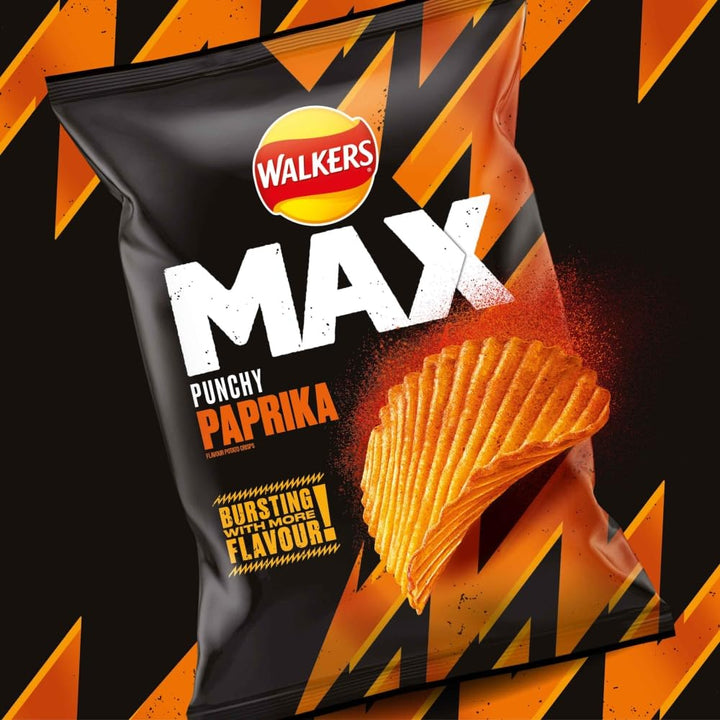 Walkers Max Punchy Paprika Sharing Crisps 140g