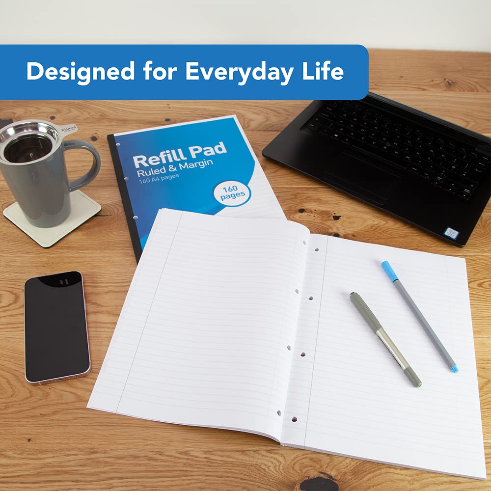 SUMMIT Hamelin A4 Refill Pad - 8mm Ruled Lines, 4-Hole Punched, 70gsm | 5 Pack 4