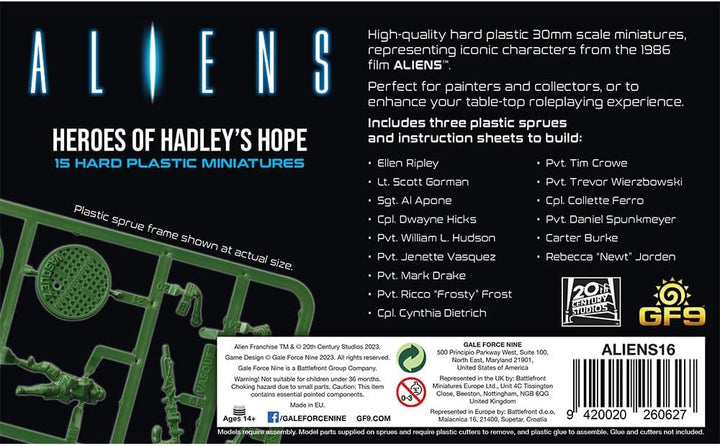 Gale Force Nine Aliens Heroes of Hadley's Hope Miniatures Set (ALIENS16)