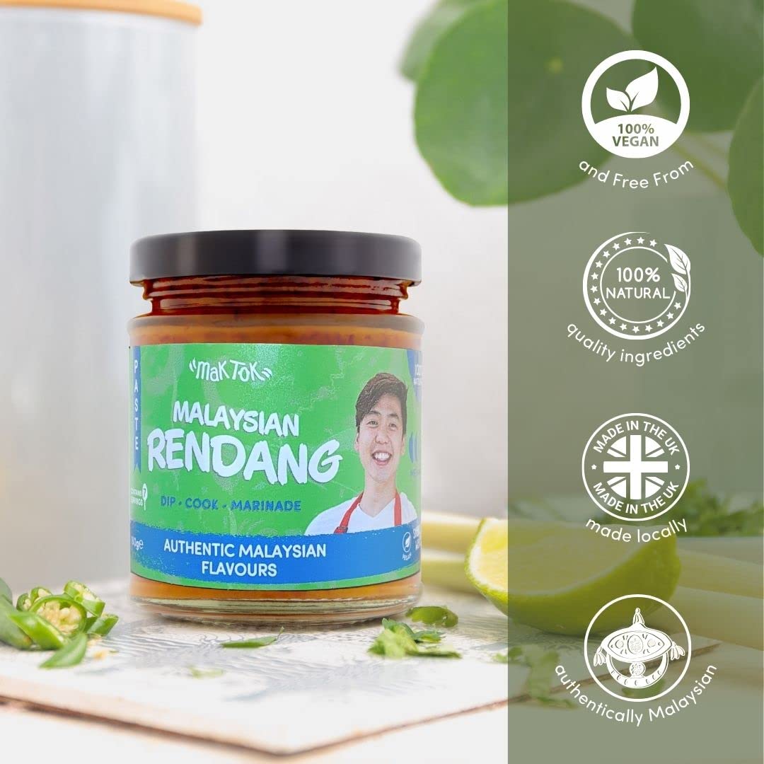 Mak Tok Rendang Chilli Paste - Authentic Malaysian Flavor | Medium Heat | 180g 2