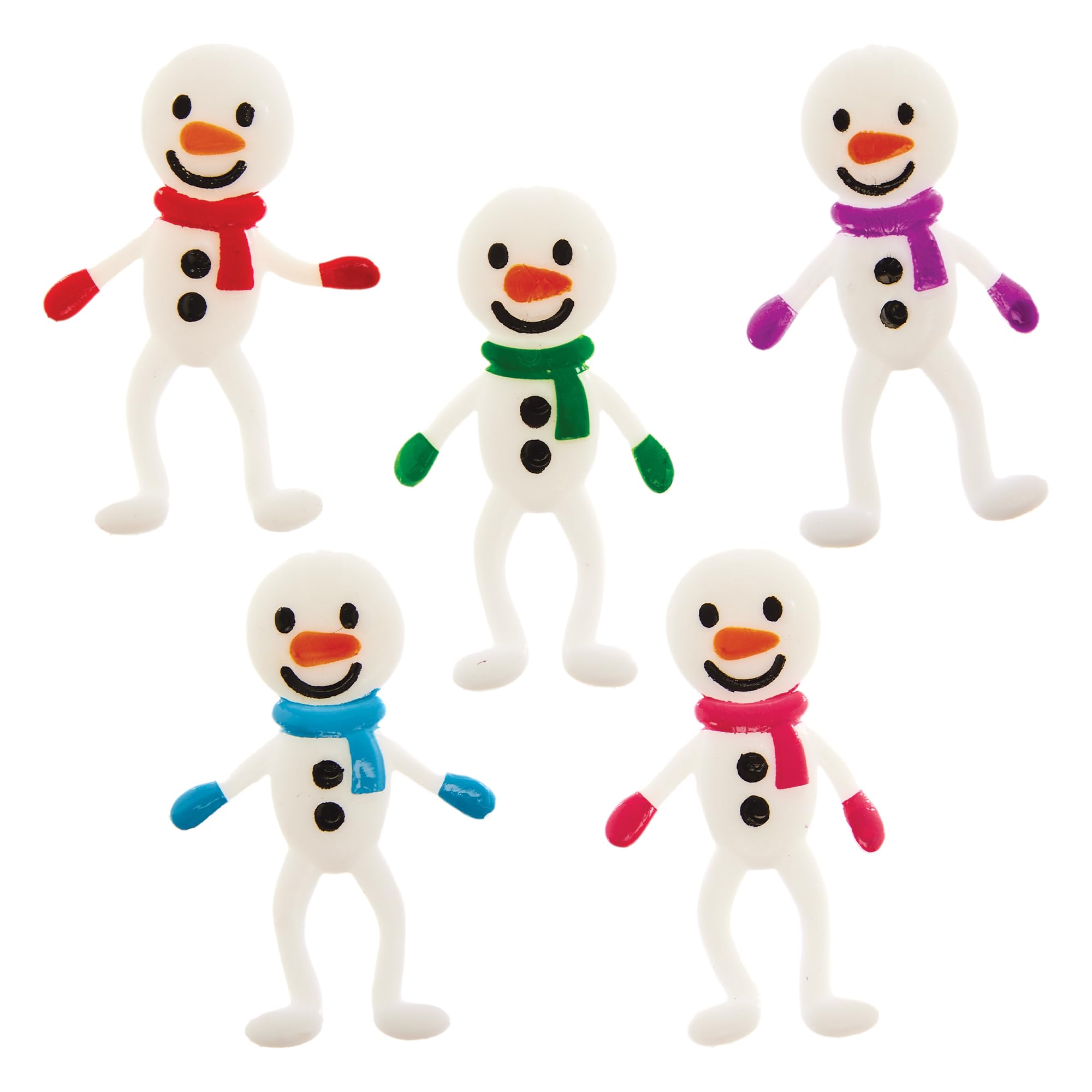Baker Ross FX606 Snowmen Stretchies - Pack of 10 Stretchy Toys for Kids 1
