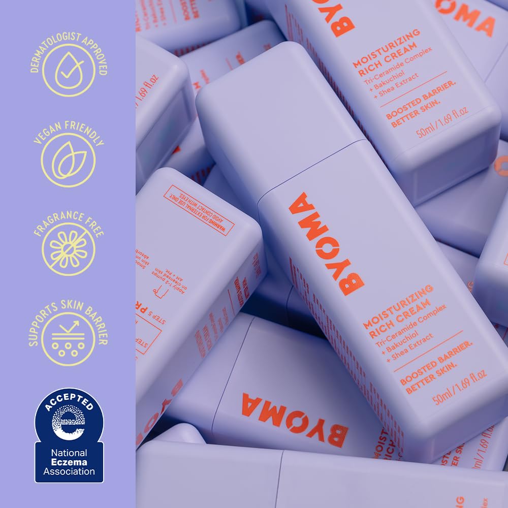 BYOMA Rich Cream - Hydrates & Nourishes Dry Skin | 50ml | Ceramides, Shea Butter, Bakuchiol 5