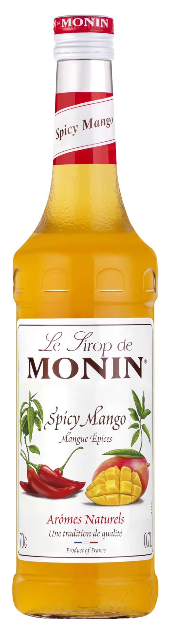 Monin Premium Spicy Mango Syrup - Tropical Sweetness with White Pepper Heat | 700ml Vegan Pure Sugar 1