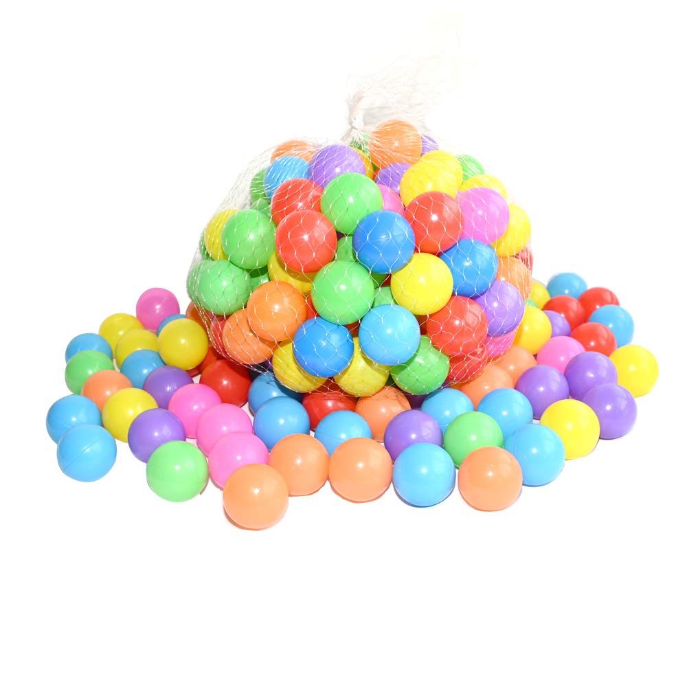 RAM ONLINE 100 Pack Plastic Ball Pit Balls - 6cm Diameter, Multi-Colored 3