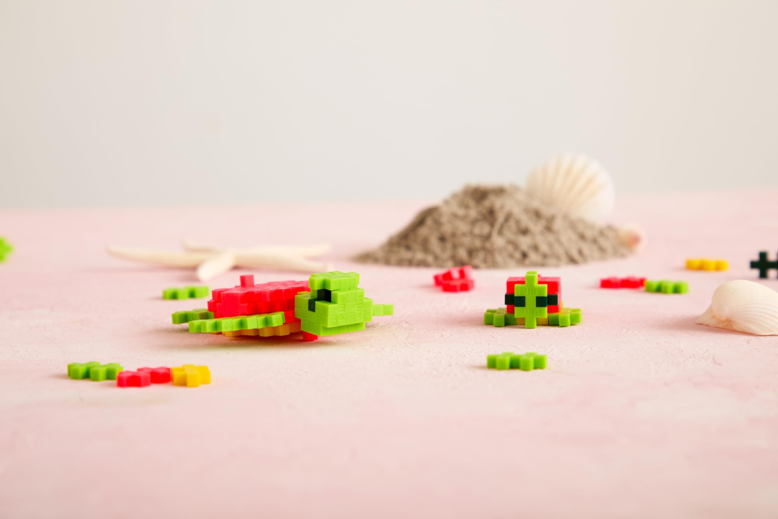 PLUS PLUS Building Blocks Toy - 100-Piece Sea Turtle Set for Creative Building, Ages 5+ 4