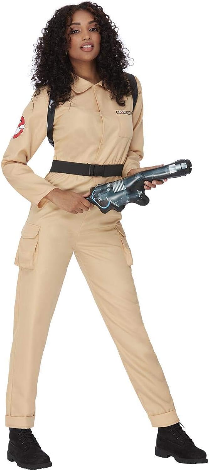 Smiffys Ghostbusters Ladies Costume Jumpsuit with Inflatable Backpack 1