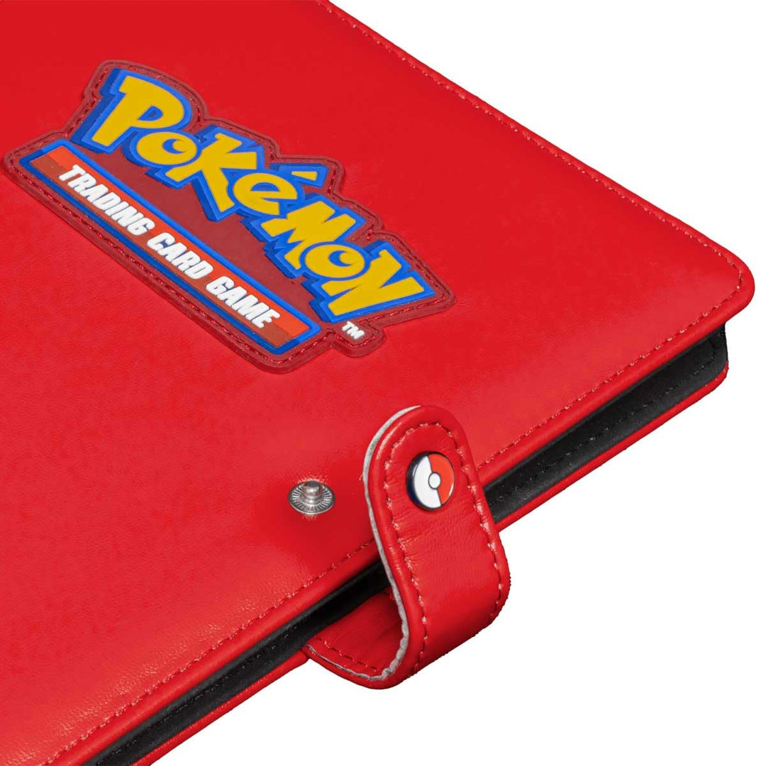 Ultra Pro Premium Red Snap Binder for Pokémon - 20 Page 4-Pocket Album with Enamel Poké Ball Snap