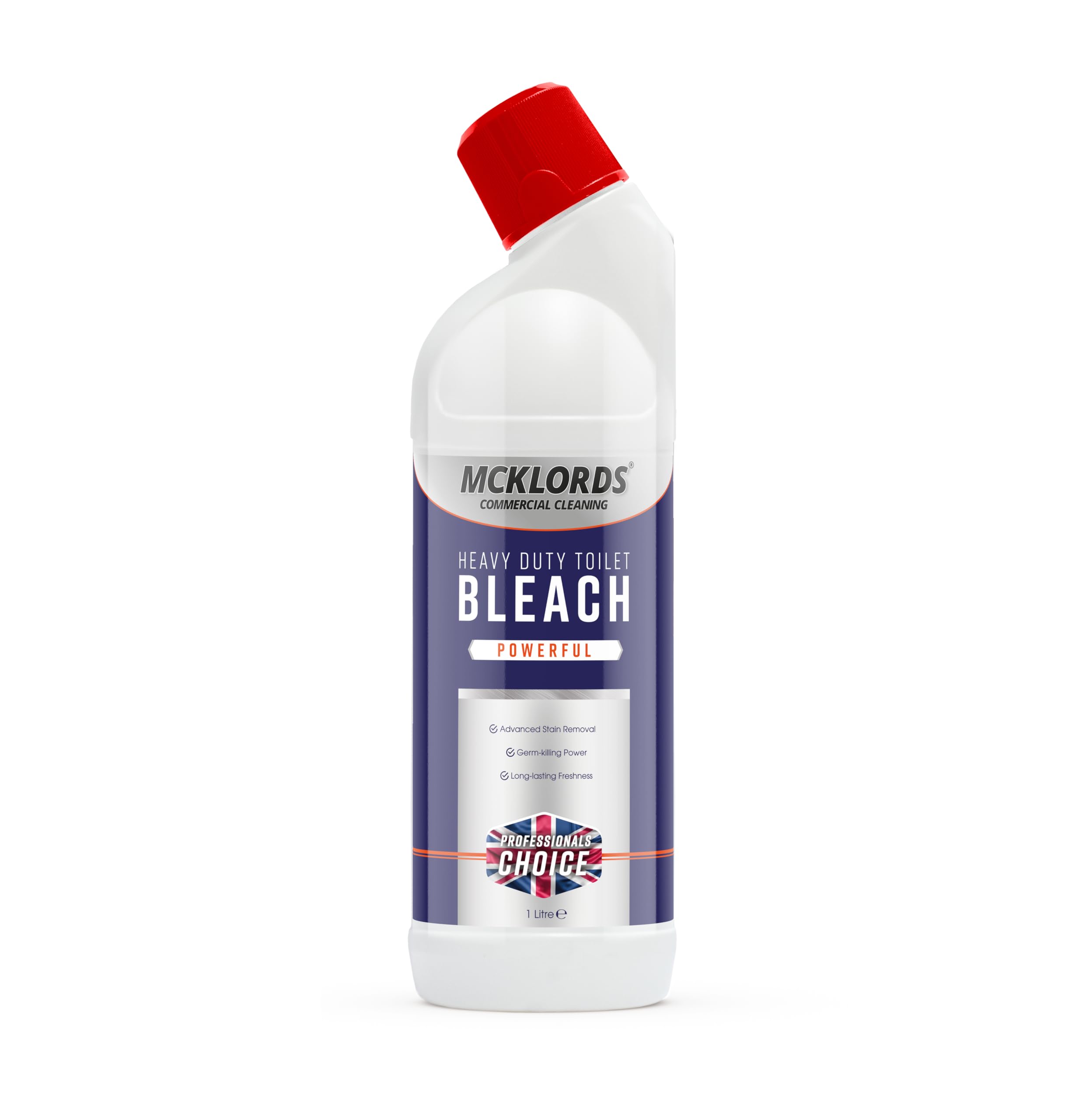 McKLords Commercial Toilet Bleach Cleaner - Extra Strong Thick Formula | 1 Litre | Kills Germs 1