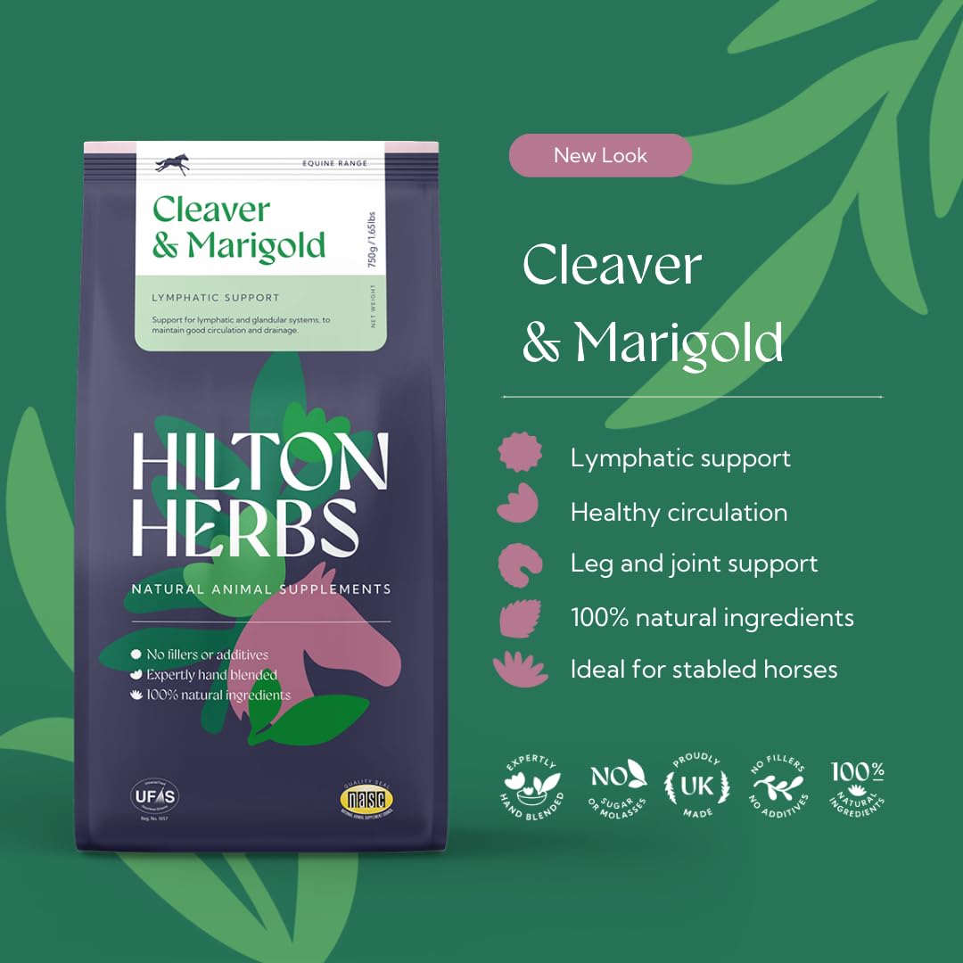 Hilton Herbs Cleavers & Marigold Natural Equine Supplement for Lymphatic Support | 750g 9