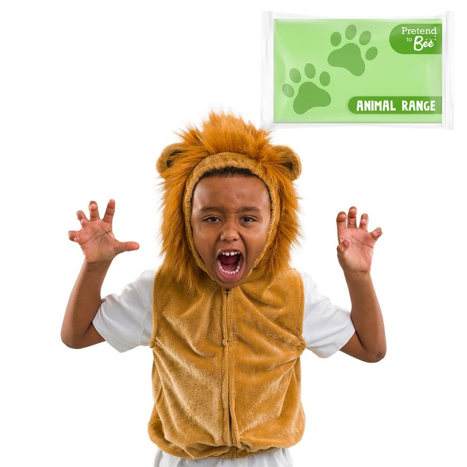 Pretend to Bee Lion Costume - Kids Unisex Zip-Up Fancy Dress for Ages 3-7 12