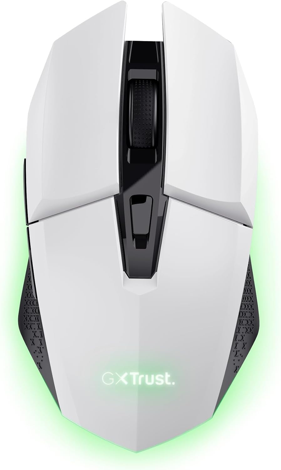 Trust GXT 110W Felox Rechargeable Wireless Gaming Mouse – 80h Battery, 800-4800 DPI, RGB Lighting, 6 Buttons, White