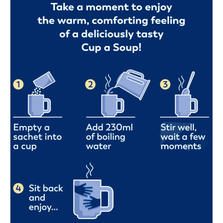 Batchelors Cup a Soup Oxtail Instant Soup Sachets, 78g Box (Pack of 9)