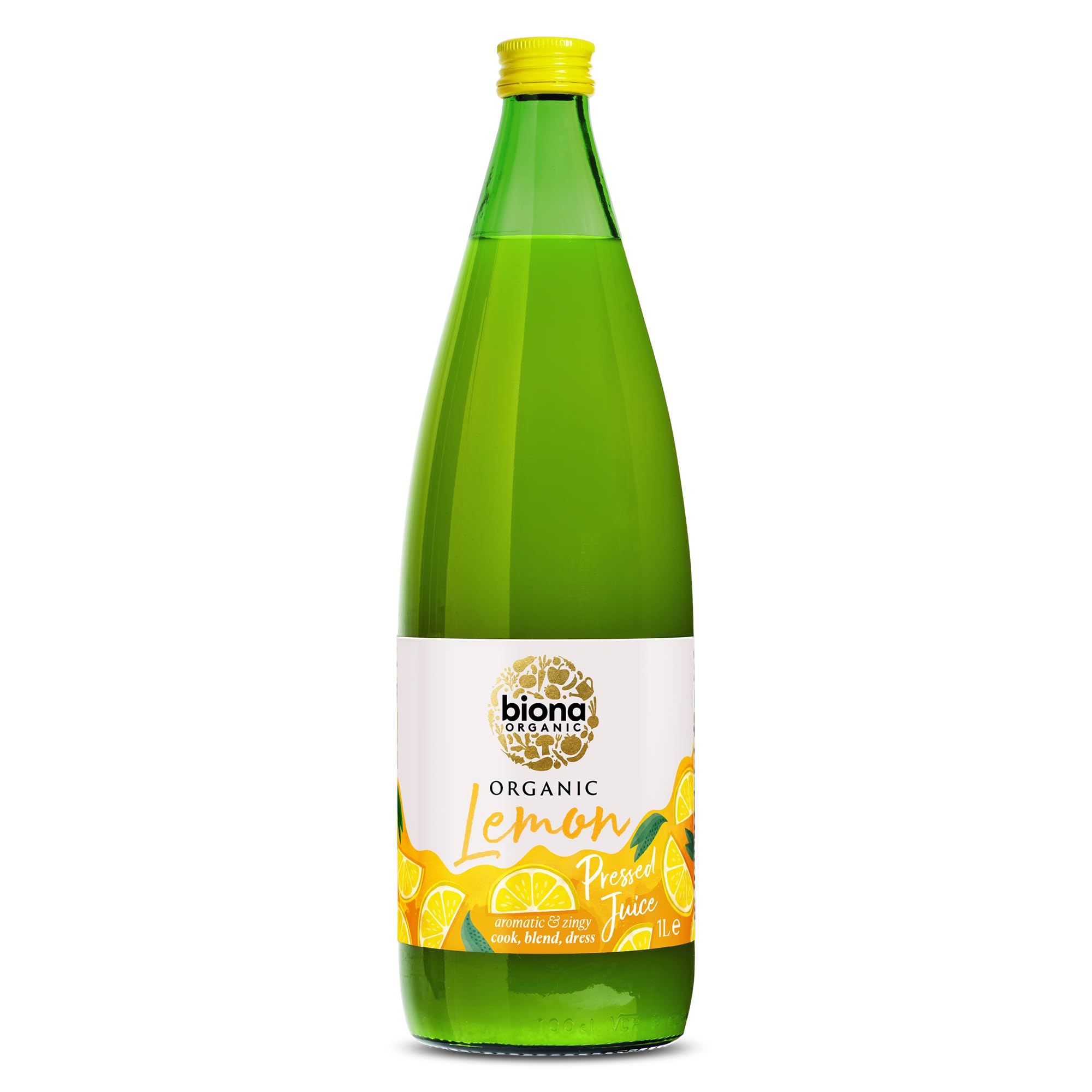 Biona Organic Lemon Juice - 100% Pure Pressed | Not From Concentrate | 1 Litre